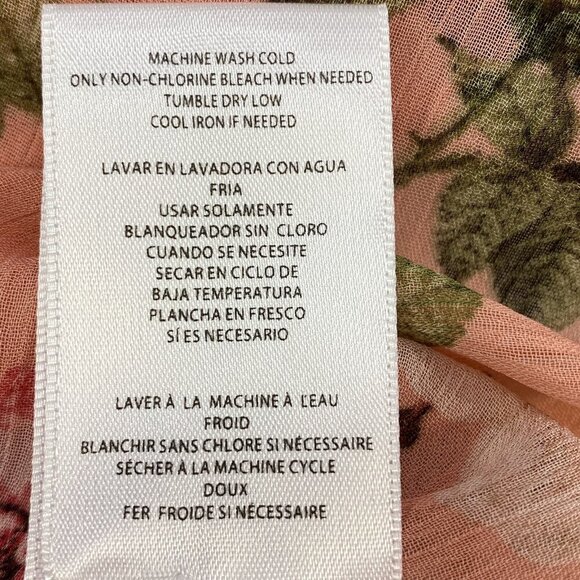 KUT FROM THE CLOTH Women Jasmine Top Size XS Orange Sheer Casual Floral 68-9 - Picture 13 of 13